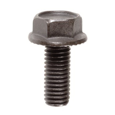 Au-ve-co® 16795 Flange Bolt, M8x1.25 Thread, 16 mm OAL, Hex, Serrated Head, Black Phosphate-Coated