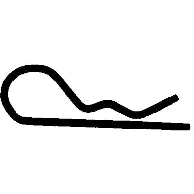 Au-ve-co® 16934 Hair Cotter Pin, 3/16 to 1/4 in Dia, 1 in OAL, Zinc-Plated