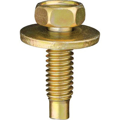 Au-ve-co® 17035 Body Bolt, System of Measurement: Imperial, 5/16-18 Thread, 1-1/16 in L, Hex, Sems® Head, 1/2 in Head