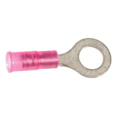 Au-ve-co® 17041 Insulated Ring Terminal, 22 to 18 AWG Wire, Electrolytic Copper, Red