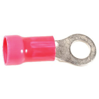 Au-ve-co® 17042 Insulated Ring Terminal, 8 AWG Wire, Electrolytic Copper, Red
