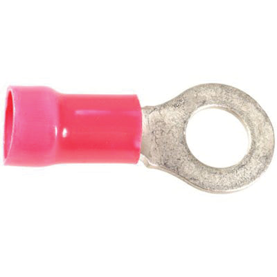 Au-ve-co® 17043 Insulated Ring Terminal, 8 AWG Wire, Electrolytic Copper, Red