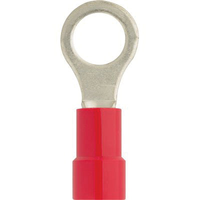 Au-ve-co® 17044 Insulated Ring Terminal, 8 AWG Wire, Electrolytic Copper, Red