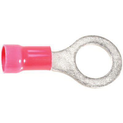 Au-ve-co® 17045 Insulated Ring Terminal, 8 AWG Wire, Electrolytic Copper, Red