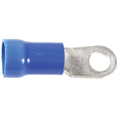 Au-ve-co® 17047 Insulated Ring Terminal, 6 AWG Wire, Electrolytic Copper, Blue