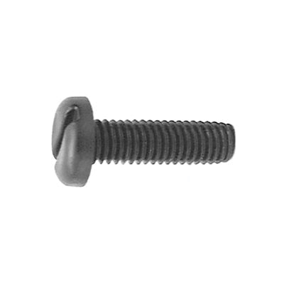 Au-ve-co® 18344 License Plate Screw, System of Measurement: Metric, M6x1 Thread, 20 mm L, Pan Head, Slotted Drive