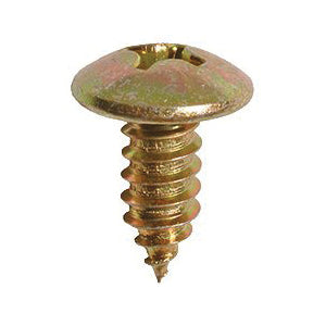 Au-ve-co® 17098 License Plate Screw, System of Measurement: Metric, M6x1.81 Thread, 15 mm L, Truss Head