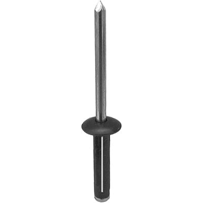 Au-ve-co® AP17121 Rivet, 3/16 in Dia Rivet, 7/16 in Dia Flange, 5/64 to 15/64 in Panel Grip, Aluminum