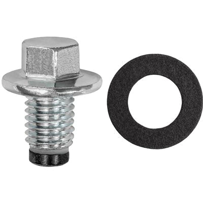 Au-ve-co® 17148 Magnetic Oil Drain Plug With Gasket, M12x1.75 Thread, Steel, Zinc-Plated, 19 mm OAL