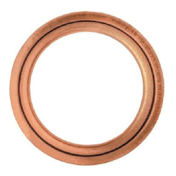 Au-ve-co® 17262 Crushable Oil Drain Plug Crushable Gasket, 14 mm ID, 20 mm OD, Copper