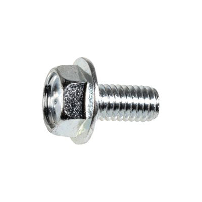 Au-ve-co® 17315 License Plate Screw, System of Measurement: Metric, M6x1 Thread, 12 mm L, Hex Flange Head, Zinc