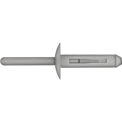 Au-ve-co® 17496 Rivet, 11/16 in Dia Flange, 2-7/32 in L, 5/32 to 3/8 in Panel Grip, Fits Hole Size: 1/4 in, Nylon