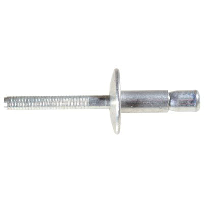 Au-ve-co® 17640 Window Channel Rivet, 1/4 in Dia Rivet, 3/4 in Dia Flange, 0.07 to 0.083 in Panel Grip, Steel, Zinc