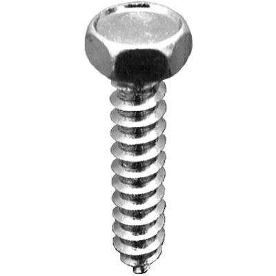 Au-ve-co® 1780 Tapping Screw, #12 Thread, 1/2 in OAL, Indented Hex Head, Bright Zinc Chromate