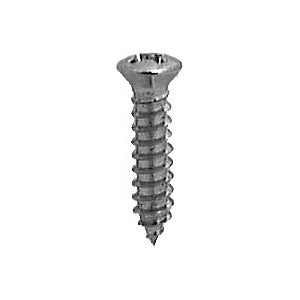 Au-ve-co® 1799 Tapping Screw, #8 Thread, 3/4 in OAL, Phillips Oval Head, Chrome