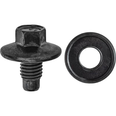 Au-ve-co® 18023 Oil Drain Plug With Gasket, M12x1.75 Thread, 19 mm L Thread, 14 mm Head, Steel, Zinc-Plated
