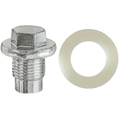 Au-ve-co® 18024 Oil Drain Plug With Gasket, M14x1.25 Thread, 16 mm L Thread, 13 mm Head, Steel, Zinc-Plated
