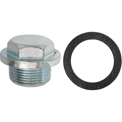 Au-ve-co® 18027 Oil Drain Plug With Gasket, M25x1.5 Thread, 13 mm L Thread, 24 mm Head, Steel, Zinc-Plated