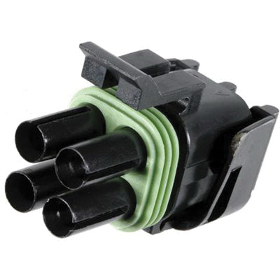 Au-ve-co® 18147 4-Cavity Weather Pack Terminal Shell, Nylon Insulation
