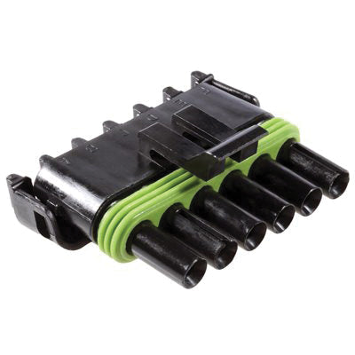 Au-ve-co® 18151 6-Cavity Weather Pack Terminal Shell, Nylon Insulation