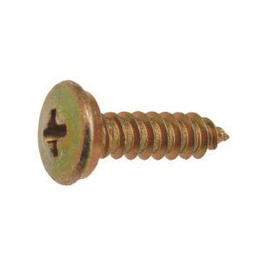 Au-ve-co® 18156 License Plate Screw, System of Measurement: Metric, M4.8x1.59 Thread, 16 mm L, Wafer Head
