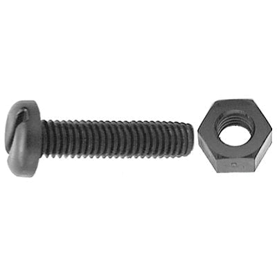 Au-ve-co® 18241 License Plate Screw, System of Measurement: Metric, M6x1 Thread, 25 mm L, Pan Head, Slotted Drive