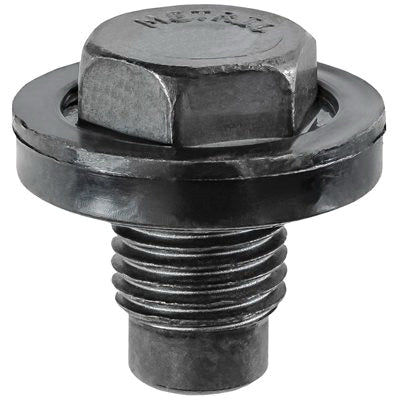 Au-ve-co® 18375 Oil Drain Plug With Rubber Gasket, M14x1.5 Thread, 18 mm L Thread, 17 mm Head, Steel, Plain