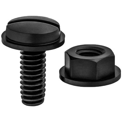 Au-ve-co® 18484 License Plate Screw, System of Measurement: Imperial, 1/4-20 Thread, 5/8 in L, Truss Washer Head, Nylon