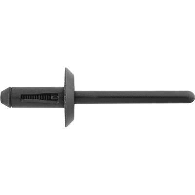 Au-ve-co® 18502 Rivet, 21/32 in Dia Flange, 2-3/16 in L, 5/32 to 1/4 in Panel Grip, Fits Hole Size: 1/4 in, Nylon
