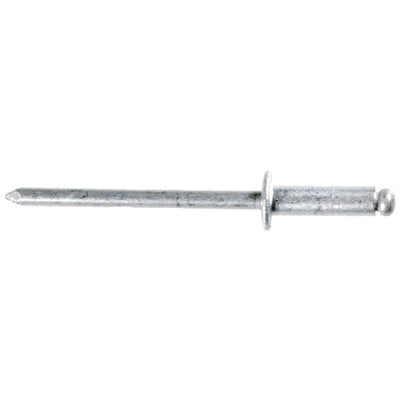 Au-ve-co® PAN'L 18732 Large Dome Head Blind Rivet, 13/32 in L, 5/32 in Dia, 3/16 to 1/4 in Grip, Aluminum, Silver