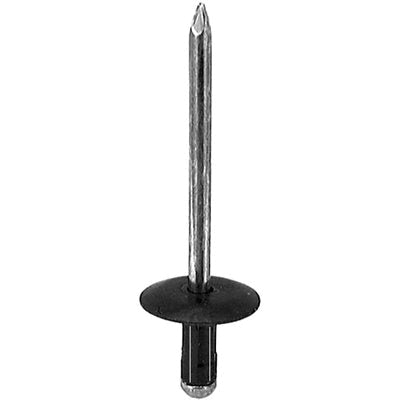 Au-ve-co® 18749 Specialty Rivet, 3/16 in Dia Rivet, 9/16 in Dia Flange, 1/16 to 1/4 in Panel Grip, Aluminum