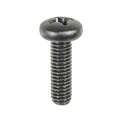 Au-ve-co® 18769 License Plate Screw, System of Measurement: Metric, M6x1 Thread, 20 mm L, Pan Head, Phillips® Drive