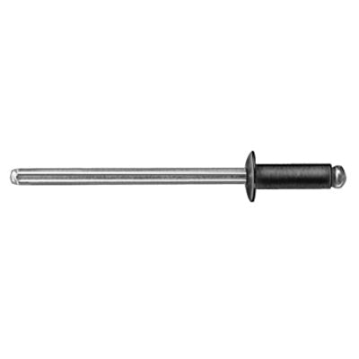 Au-ve-co® 19202 Specialty Rivet, 1/8 in Dia Rivet, 1/4 in Dia Flange, 3/16 to 1/4 in Panel Grip, Aluminum
