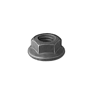 Au-ve-co® 19205 Flange Nut, System of Measurement: Metric, M6x1 Thread, 10 mm Width Across Flat, 6 mm H