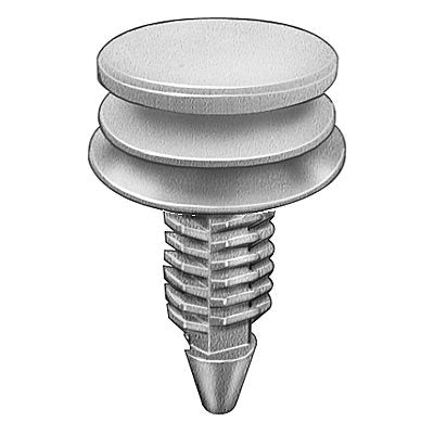 Au-ve-co® 19270 Triple Head Trim Panel Retainer, System of Measurement: Metric, Nylon