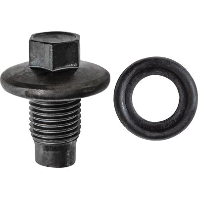 Au-ve-co® 19279 Oil Drain Plug With Rubber Gasket, M14x1.5 Thread, 20 mm L Thread, 13 mm Head, Steel, Phosphate