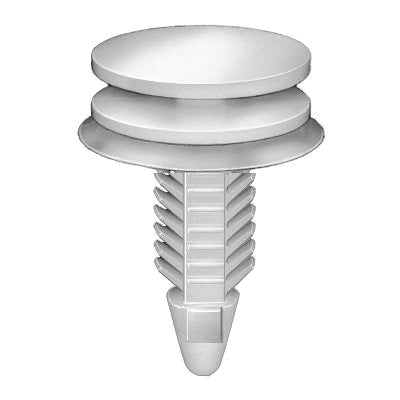 Au-ve-co® 19356 Triple Head Panel Retainer, System of Measurement: Metric, Nylon