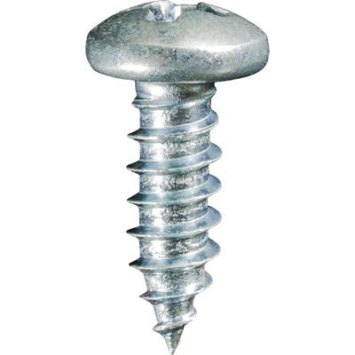 Au-ve-co® 1940 Tapping Screw, #8 Thread, 1/2 in OAL, Phillips Pan Head, Zinc-Plated