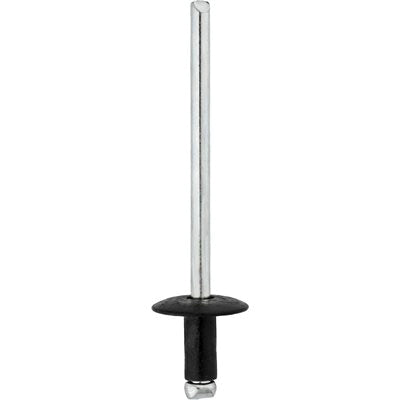 Au-ve-co® 19419 Specialty Rivet, 1/8 in Dia Rivet, 3/8 in Dia Flange, 1/8 to 3/16 in Panel Grip, Steel, Zinc