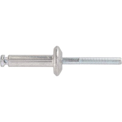 Au-ve-co® 19456 Peel Rivet, 1/4 in Dia Rivet, 5/8 in Dia Flange, 25/64 to 21/32 in Panel Grip, Aluminum