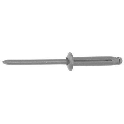 Au-ve-co® 19514 Split Rivet, 3/16 in Dia Rivet, 3/8 in Dia Flange, 3/64 to 15/64 in Panel Grip, Aluminum
