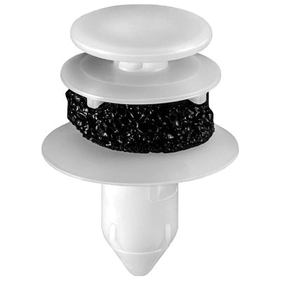 Au-ve-co® 19804 Trim Panel Retainer With Sealer, System of Measurement: Metric, Nylon