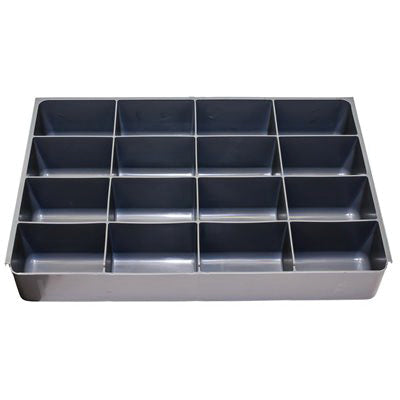 Au-ve-co® 1-916INSERT Insert Tray, Plastic, For Use With: Model 1-916 16 Compartment Large Metal Drawer