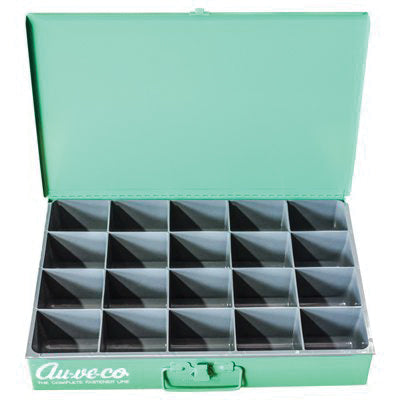 Au-ve-co® 1-920 Large Drawer, 18 in OAW, 3 in OAH, 12 in OAD, Metal, Light Green, Latch Locking