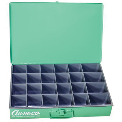 Au-ve-co® 1-924 Large Drawer, 18 in OAW, 3 in OAH, 12 in OAD, Metal, Light Green, Latch Locking