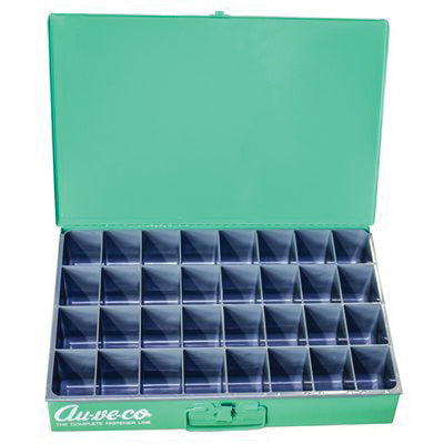 Au-ve-co® 1-932 Large Drawer, 18 in OAW, 3 in OAH, 12 in OAD, Metal, Light Green, Latch Locking