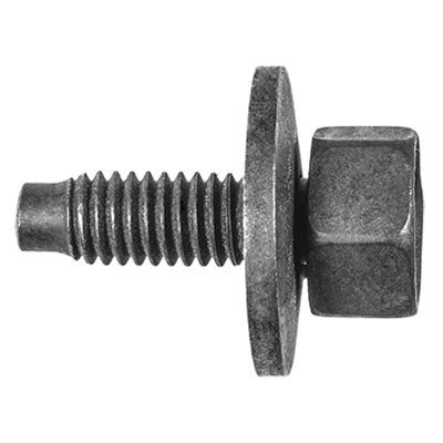 Au-ve-co® 20176 Body Bolt, System of Measurement: Metric, M6x1 Thread, 18.5 mm L, Hex, Sems® Head, 11 mm Head