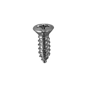 Au-ve-co® 2027 Tapping Screw, #8 Thread, 1/2 in OAL, Phillips Oval Head, Chrome
