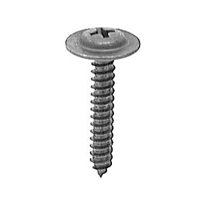 Au-ve-co® 20376 Tapping Screw, System of Measurement: Imperial, #8-18 Thread, 1 in L, Round Washer Head