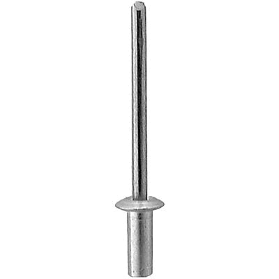 Au-ve-co® 20383 Specialty Rivet, 5/32 in Dia Rivet, 5/16 in Dia Flange, 1/16 to 1/4 in Panel Grip, Aluminum
